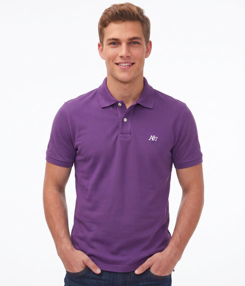 AERO GUYS SS SOLID POLO PARACHUTE PURPLE