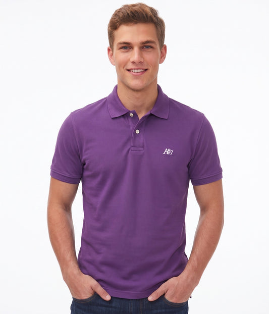 AERO GUYS SS SOLID POLO PARACHUTE PURPLE