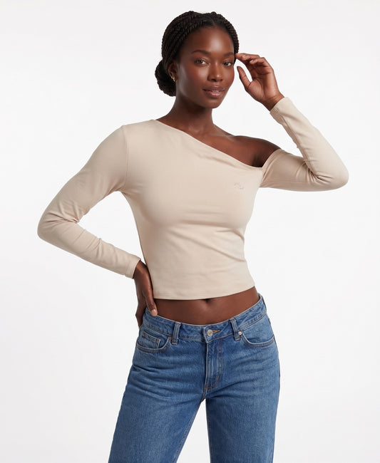 AERO GIRLS LS FASHION TOP EGRET