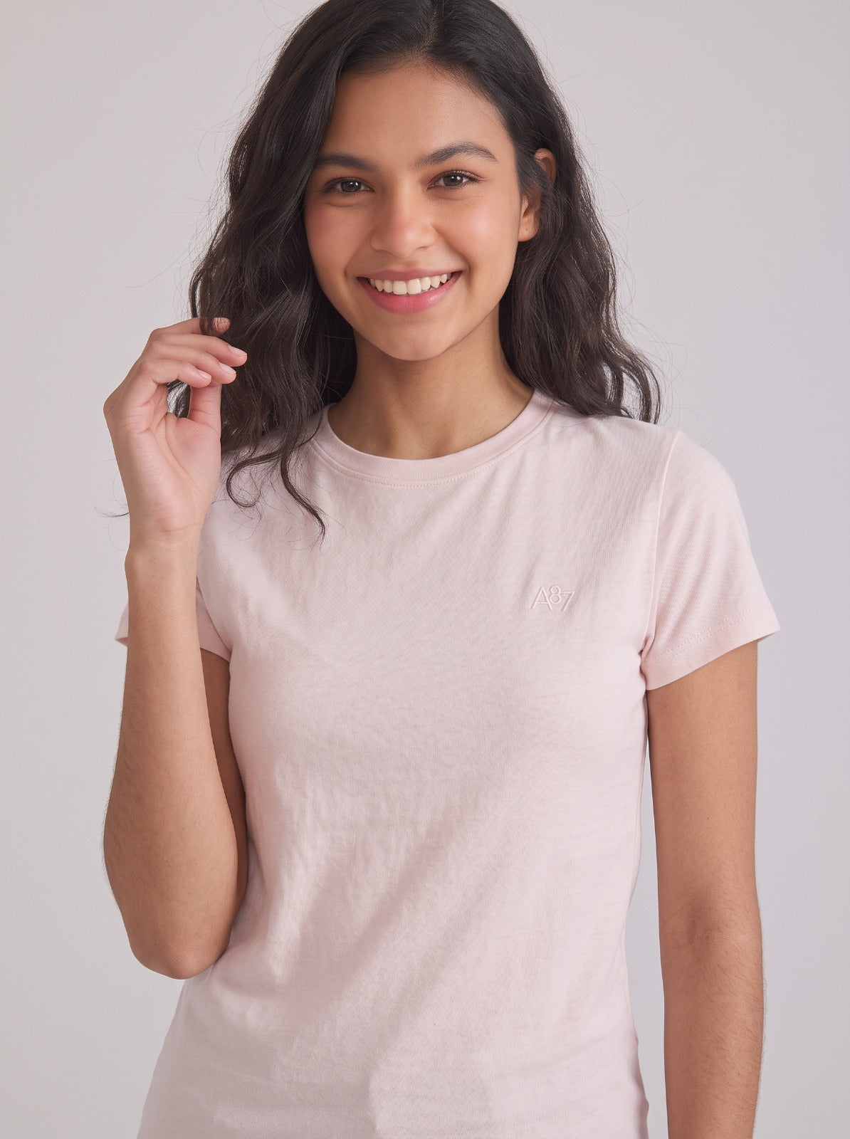 AERO GIRLS SOLID SS PRIMROSE PINK