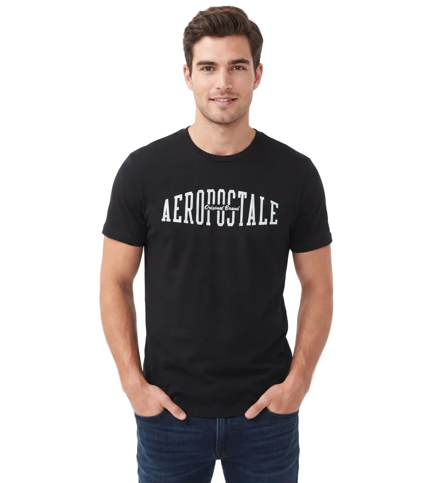 Camiseta Para Hombre Aero Level 1 Graphic Tees Dark Black 4952