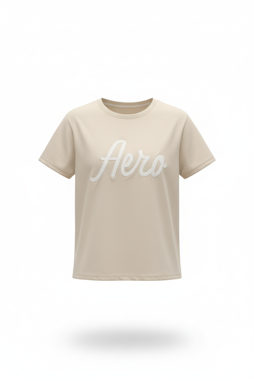 Camiseta Beige Para Mujer Aeropostale  Graphic Level 2 Egretn 4115