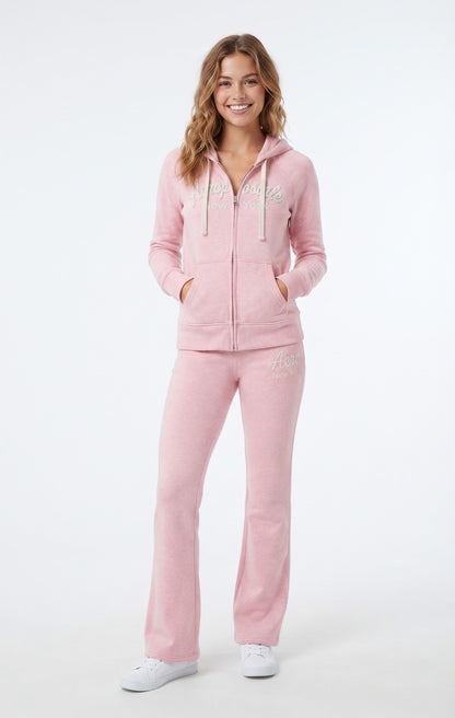 AERO GIRLS FLEECE ZIP FRONT SILVER PINK