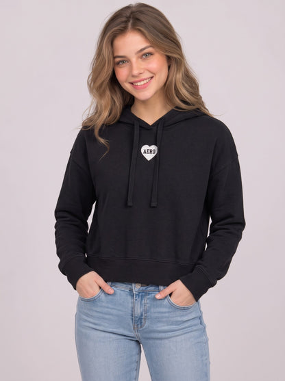 AERO GIRLS FLEEC POP OVER DARK BLACK
