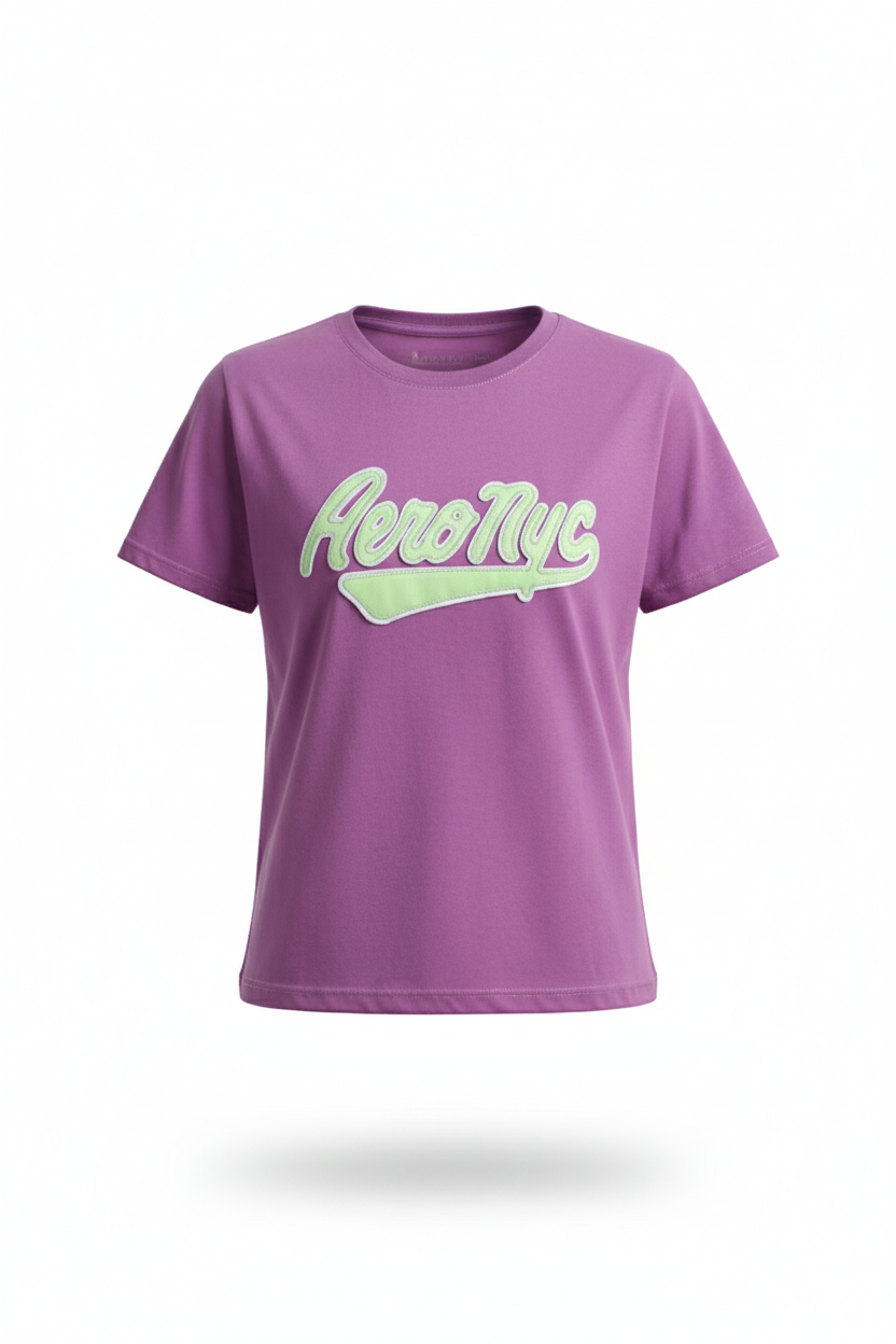 Camiseta Morada Para Mujer Aeropostale  Graphic Level 2 Concord Grape 1447