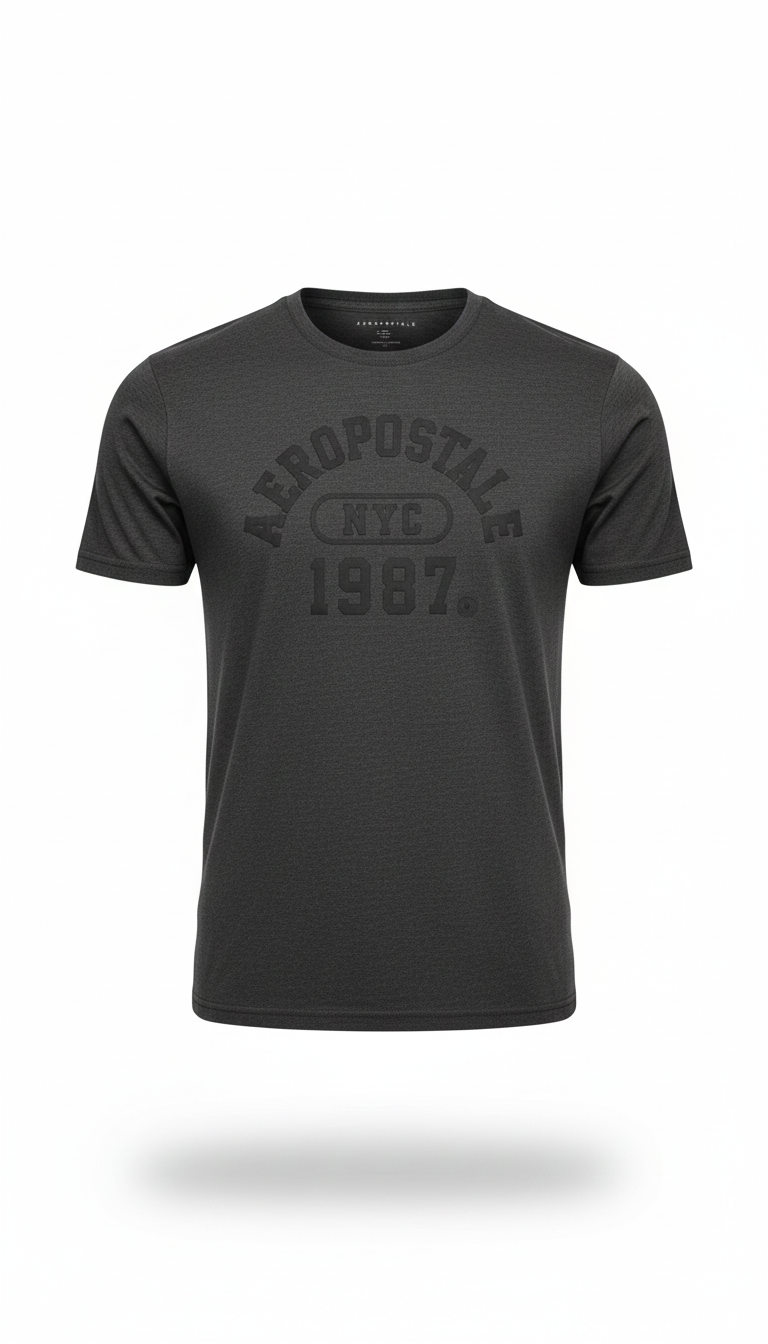 Camiseta Para Hombre Aero Level 2 Graphic Tees Charcoal Heather Grey