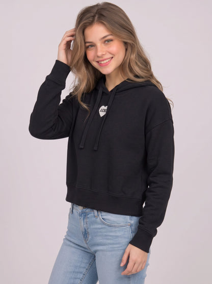 AERO GIRLS FLEEC POP OVER DARK BLACK