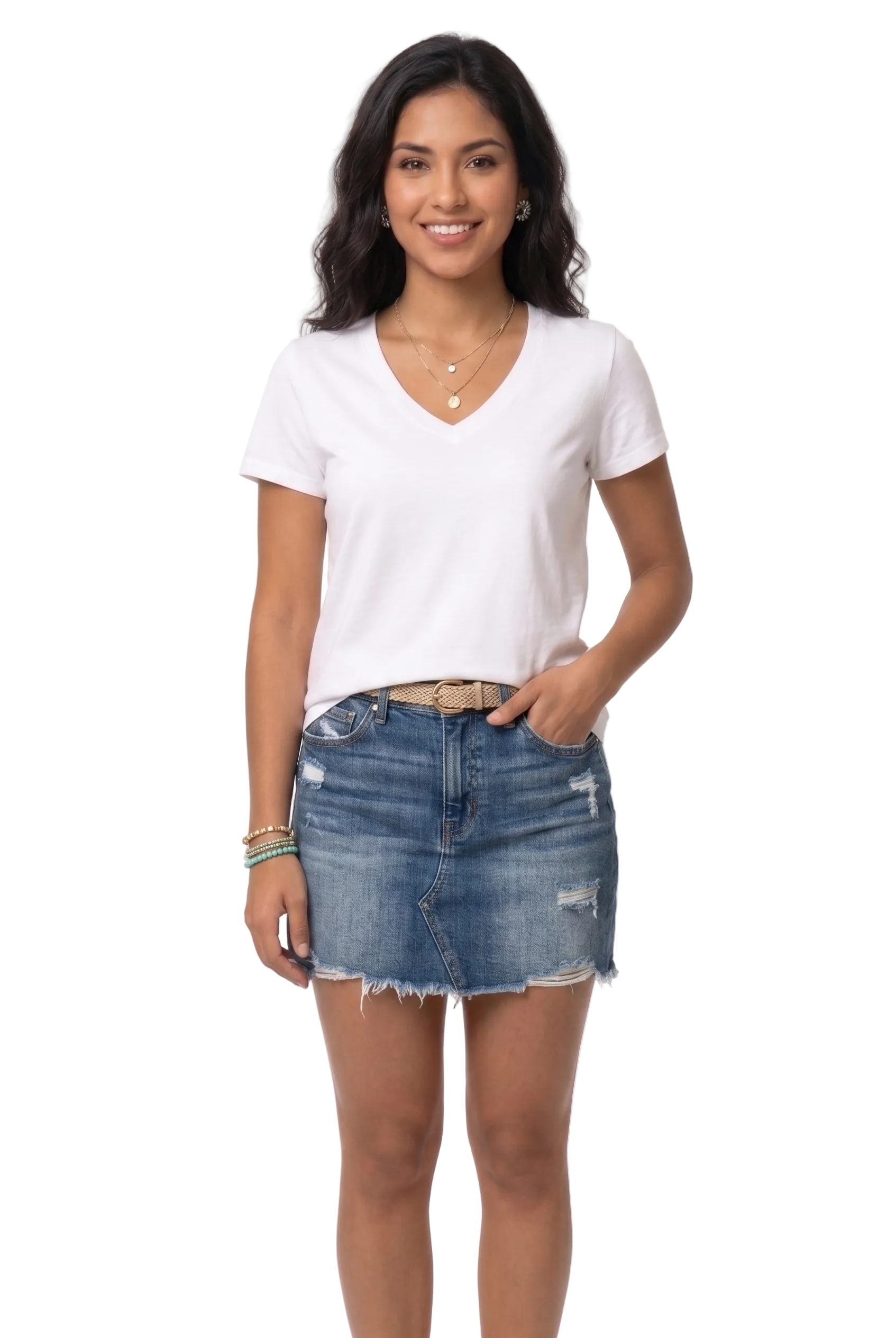 Camiseta Básica Mujer Aero Girls Solid Ss Bleach 4208