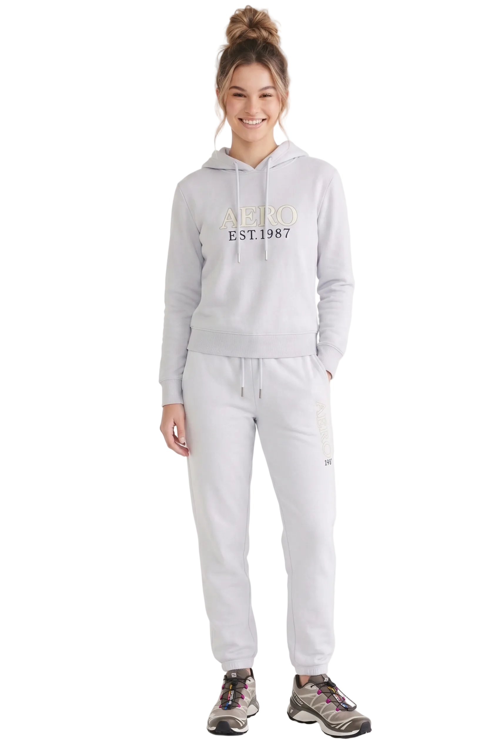 Buzo Para Mujer Aero Fleece Pop Over Vapor Blue 3009