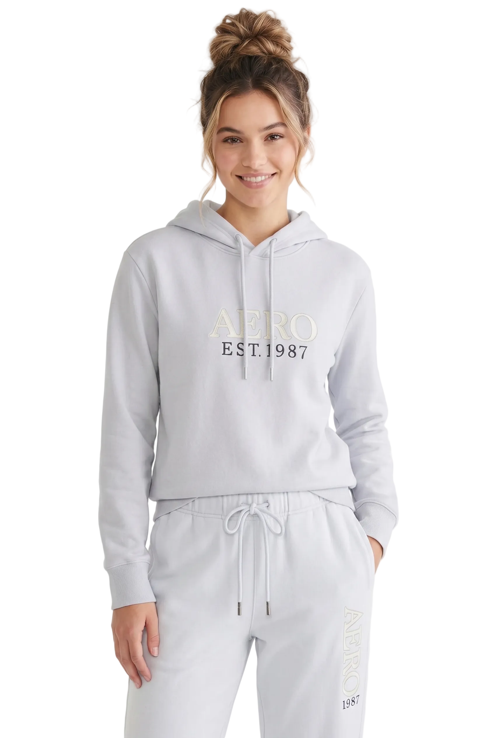 Buzo Para Mujer Aero Fleece Pop Over Vapor Blue 3009