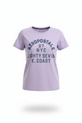 Camiseta Morada Para Mujer Aeropostale  Graphic Level 2 Violet Tulip 3924