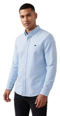 Camiseta Para Hombre Aero Guys LS Woven Shirts Celestial Blue 8835