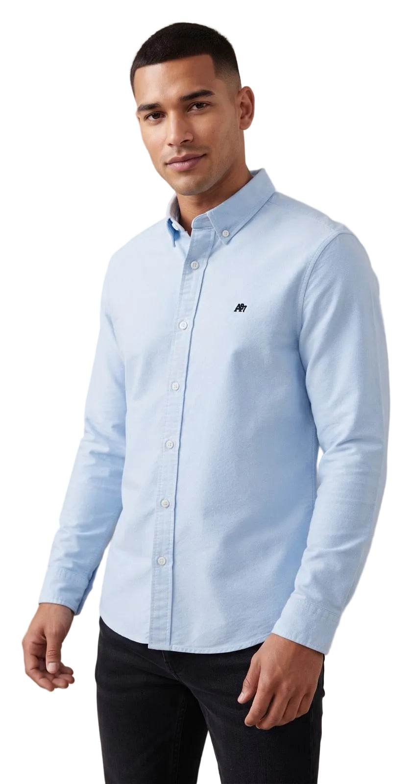Camiseta Para Hombre Aero Guys LS Woven Shirts Celestial Blue 8835