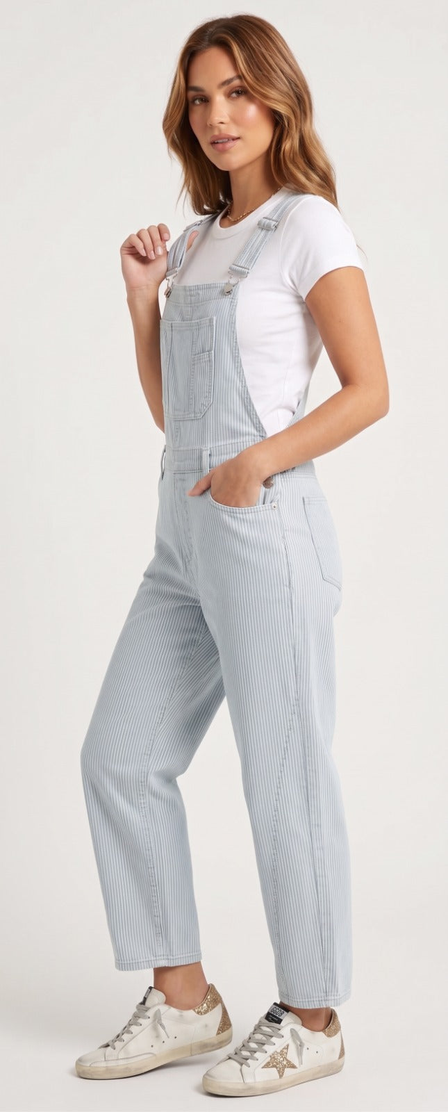 AERO DENIM FASHION OVEROL LIGHT WASH