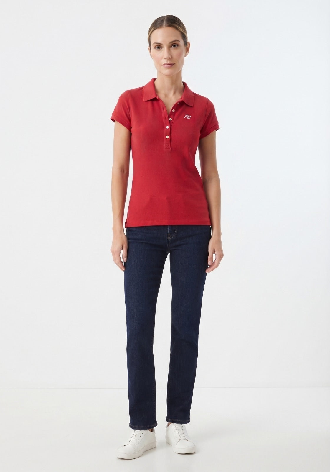 AERO SOLID POLO TRUE RED