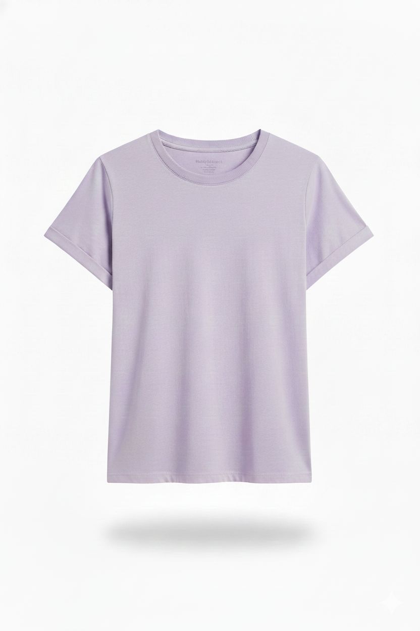 Camiseta Básica Morada Para Mujer Aeropostale Girls Solid Ss Lavender Escape Neon 6506