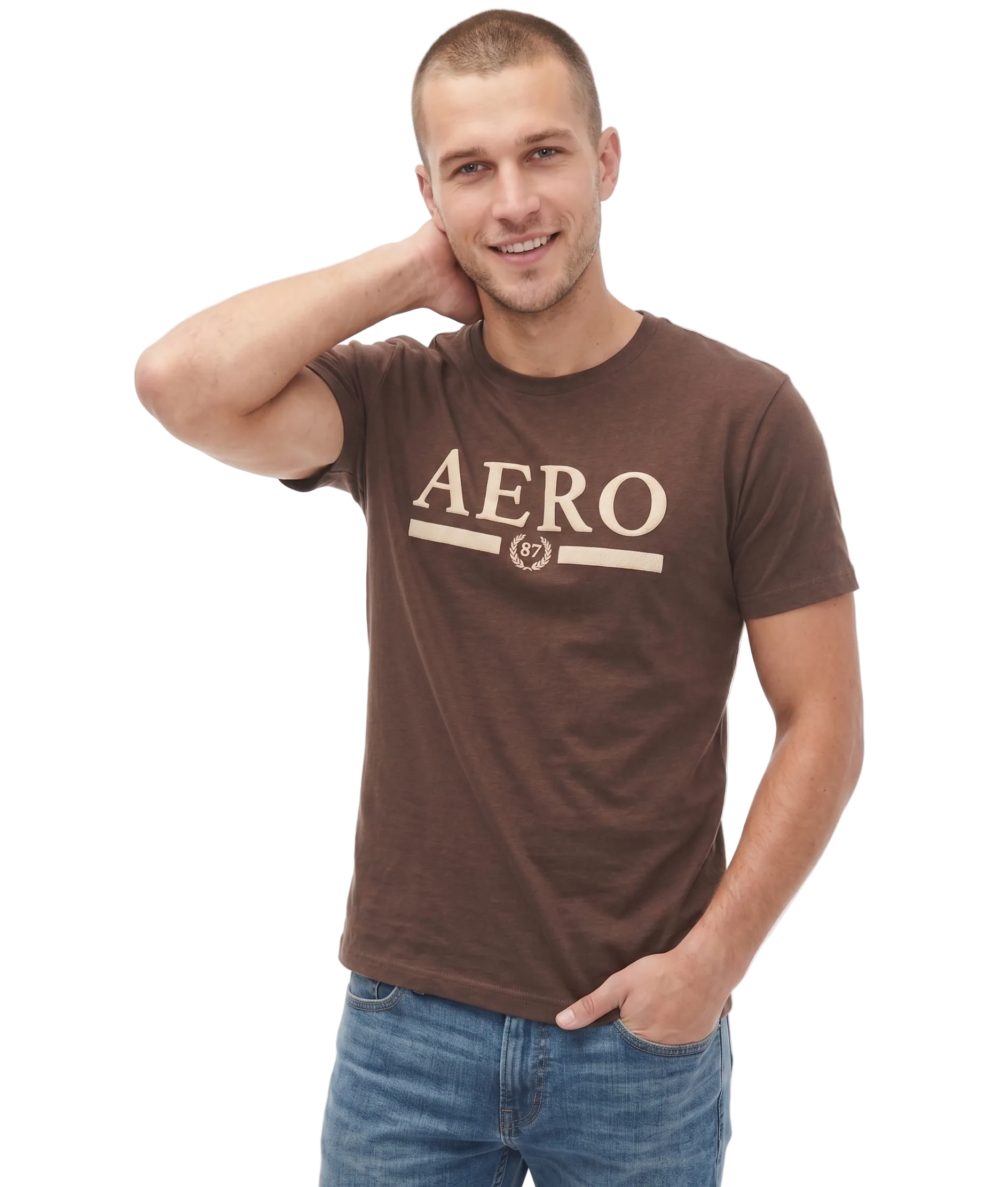 Camiseta Para Hombre Aero Level 2 Graphic Tees Hot Chocolate 6235