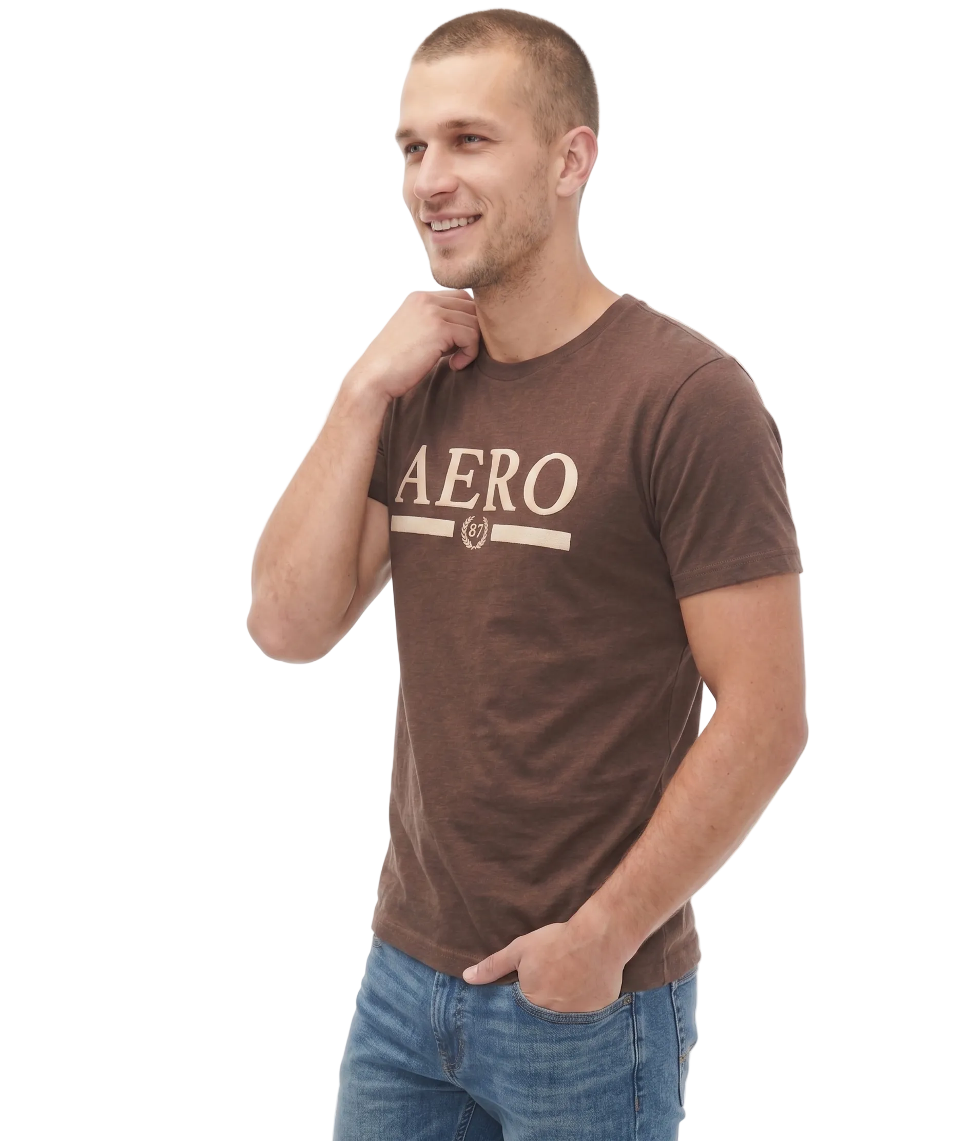 Camiseta Para Hombre Aero Level 2 Graphic Tees Hot Chocolate 6235