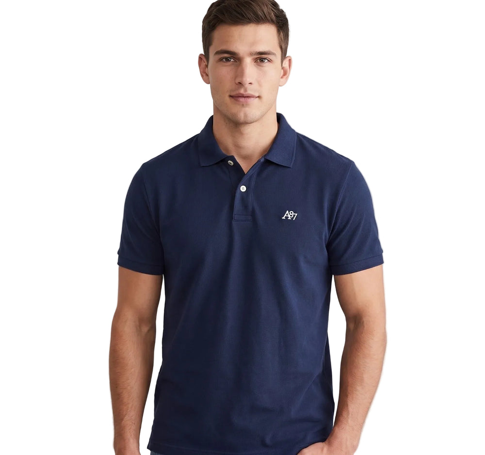 AERO GUYS SS SOLID POLO VARSITY BLUE