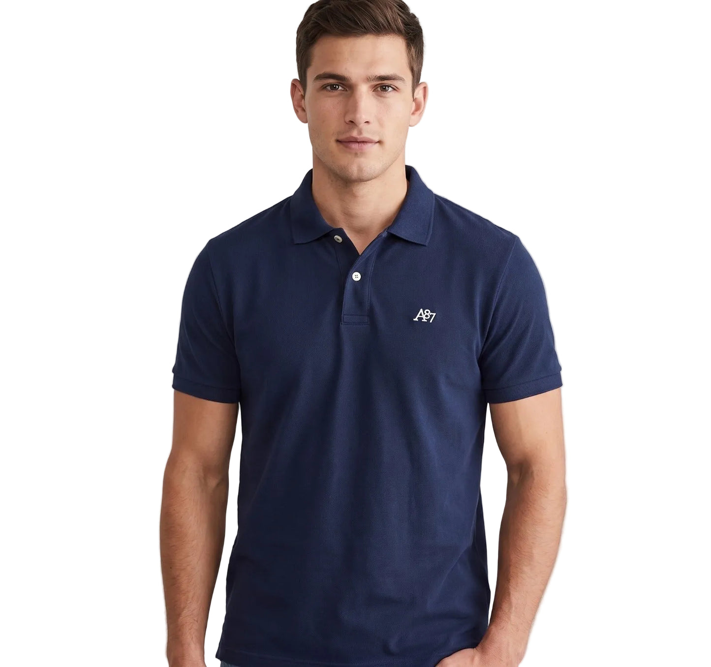 AERO GUYS SS SOLID POLO VARSITY BLUE