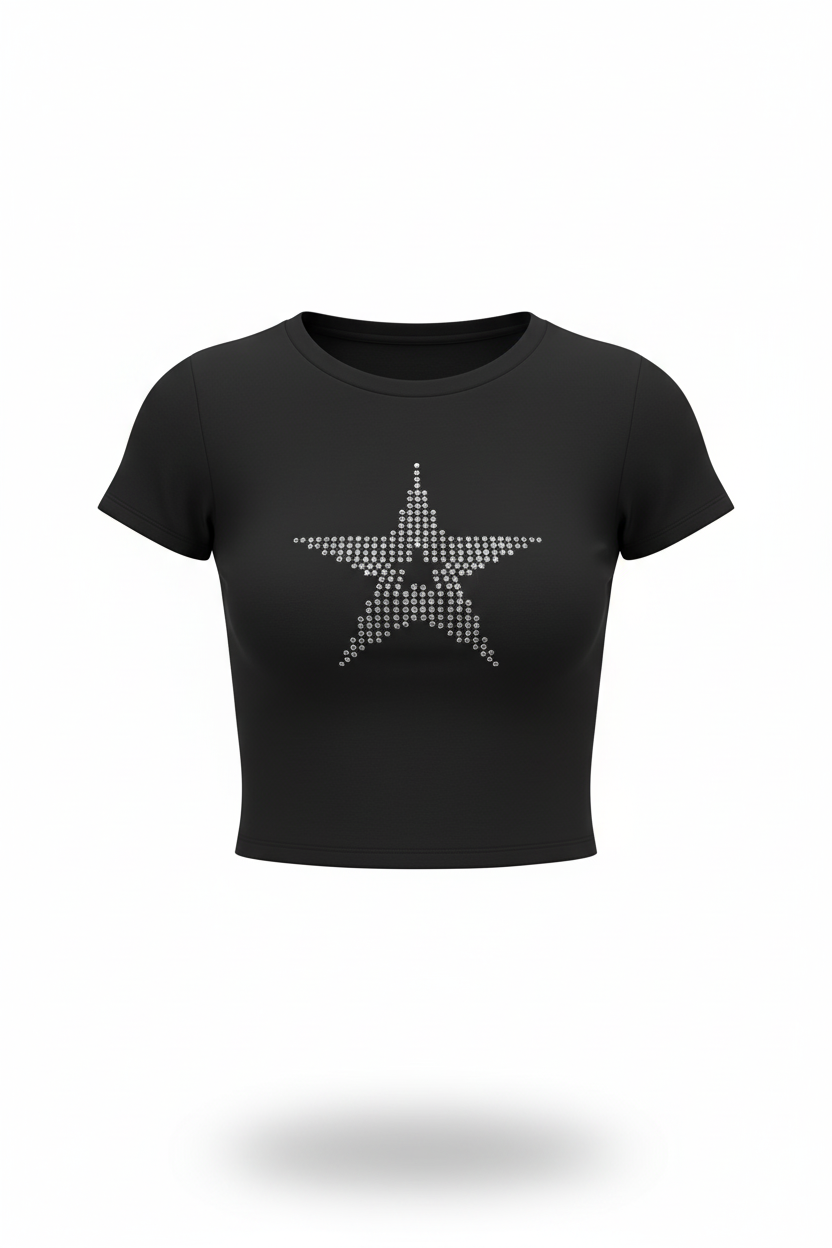 Top Negro Para Mujer Aeropostale Girls Ss Fashion Graphics Dark Black 4559