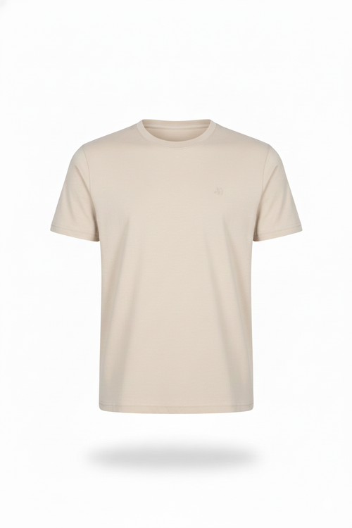 Camiseta Basica Beige Para Hombre Aeropostale Guys Ss Tees Egret 4240