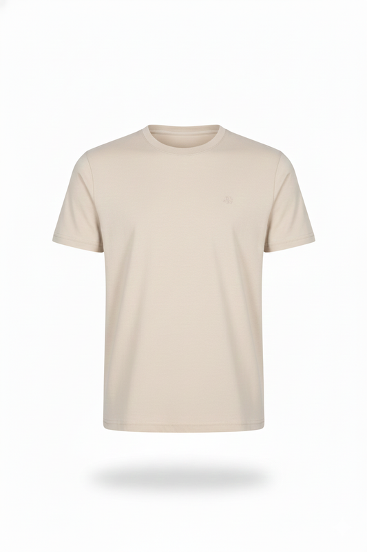 Camiseta Basica Beige Para Hombre Aeropostale Guys Ss Tees Egret 4240