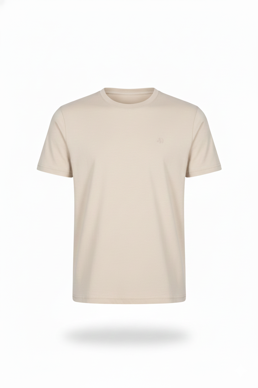 Camiseta Basica Beige Para Hombre Aeropostale Guys Ss Tees Egret 4240