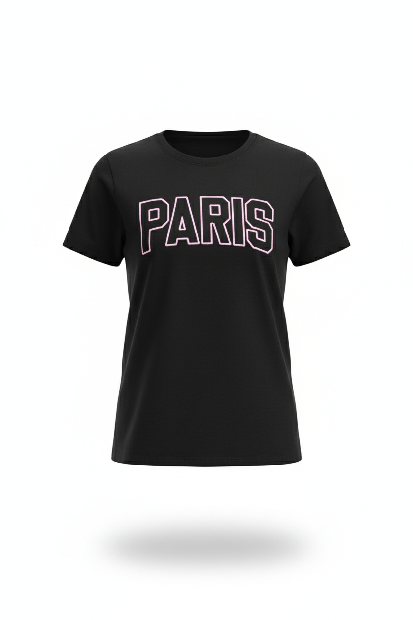 Camiseta Negra Para Mujer Aeropostale Graphic Level 2 Dark Black 7006