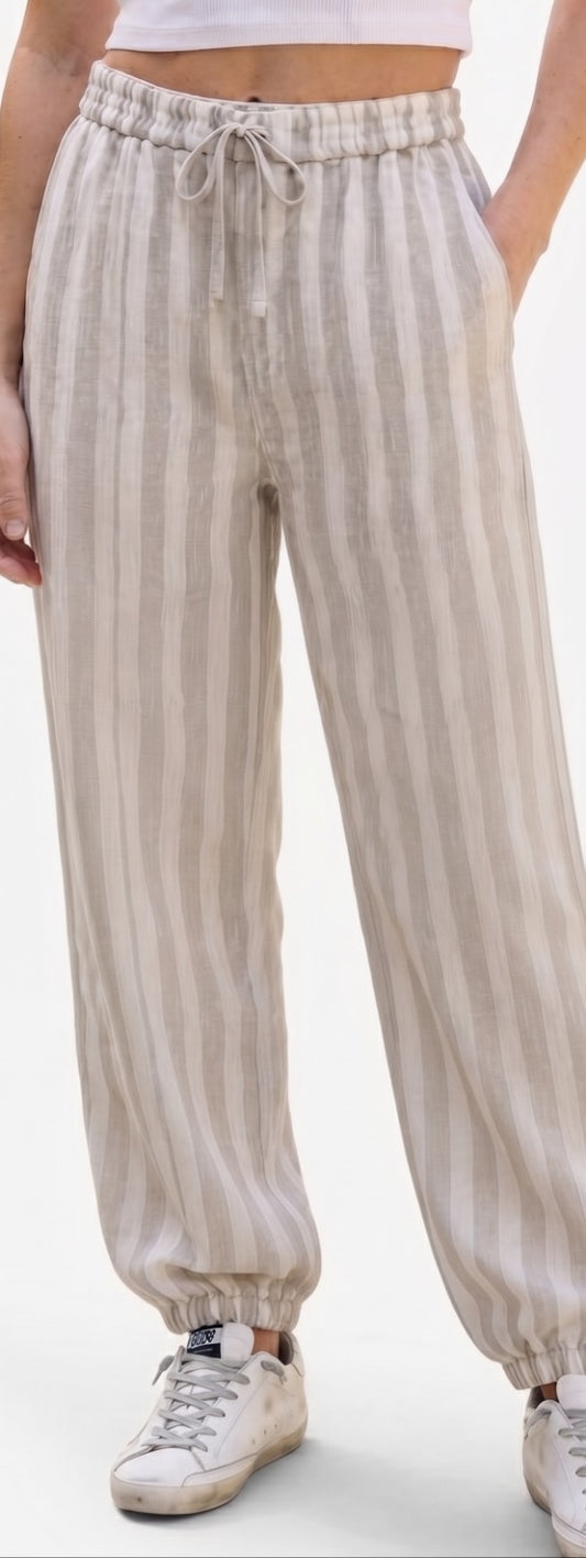 AERO GIRLS FASHION WVN PANTS EGRET