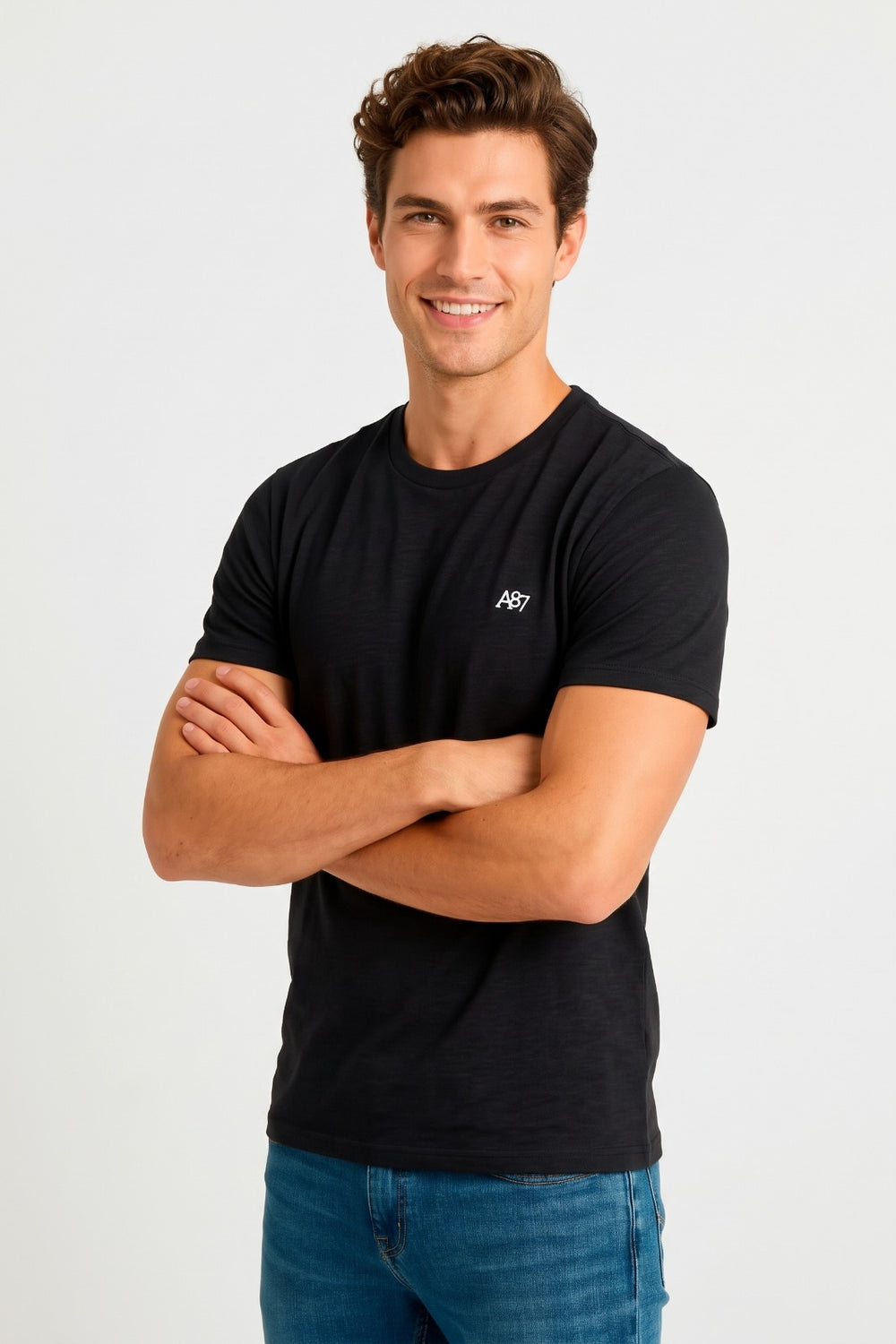 AERO GUYS SS TEES DARK BLACK