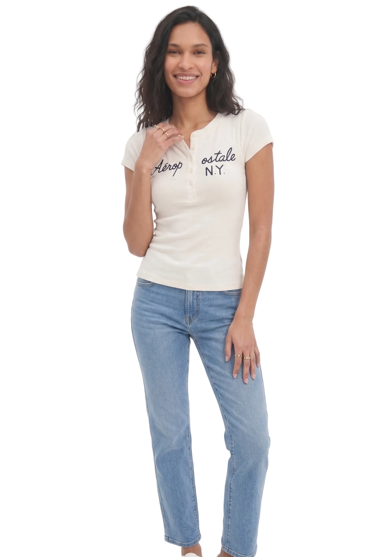 AERO GIRLS SS HENLEY BIRCH