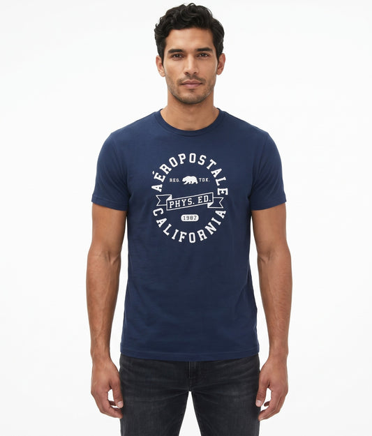 AERO LEVEL 2 GRAPHIC TEES CADET NAVY