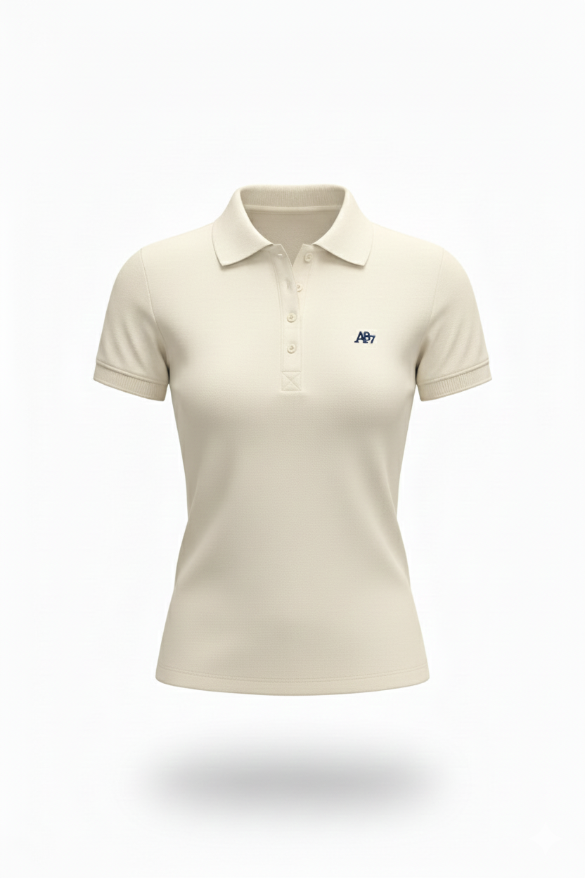 Polo Beige Para Mujer Aero Solid Polo Tofu  4164