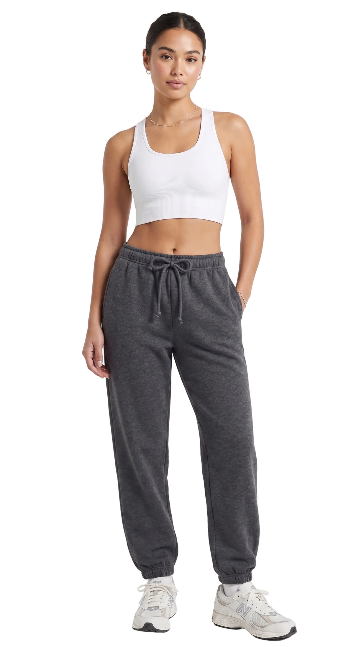 Sudadera Gris Para Mujer Aero Girls Knit Pants Charcoal Heather Grey  9448