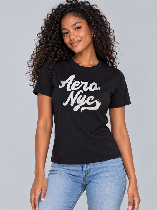 Camiseta Para Mujer Aero Graphic Level 1 Dark Black