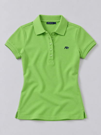 Polo Para Mujer Aero Solid Polo Green Turquoise