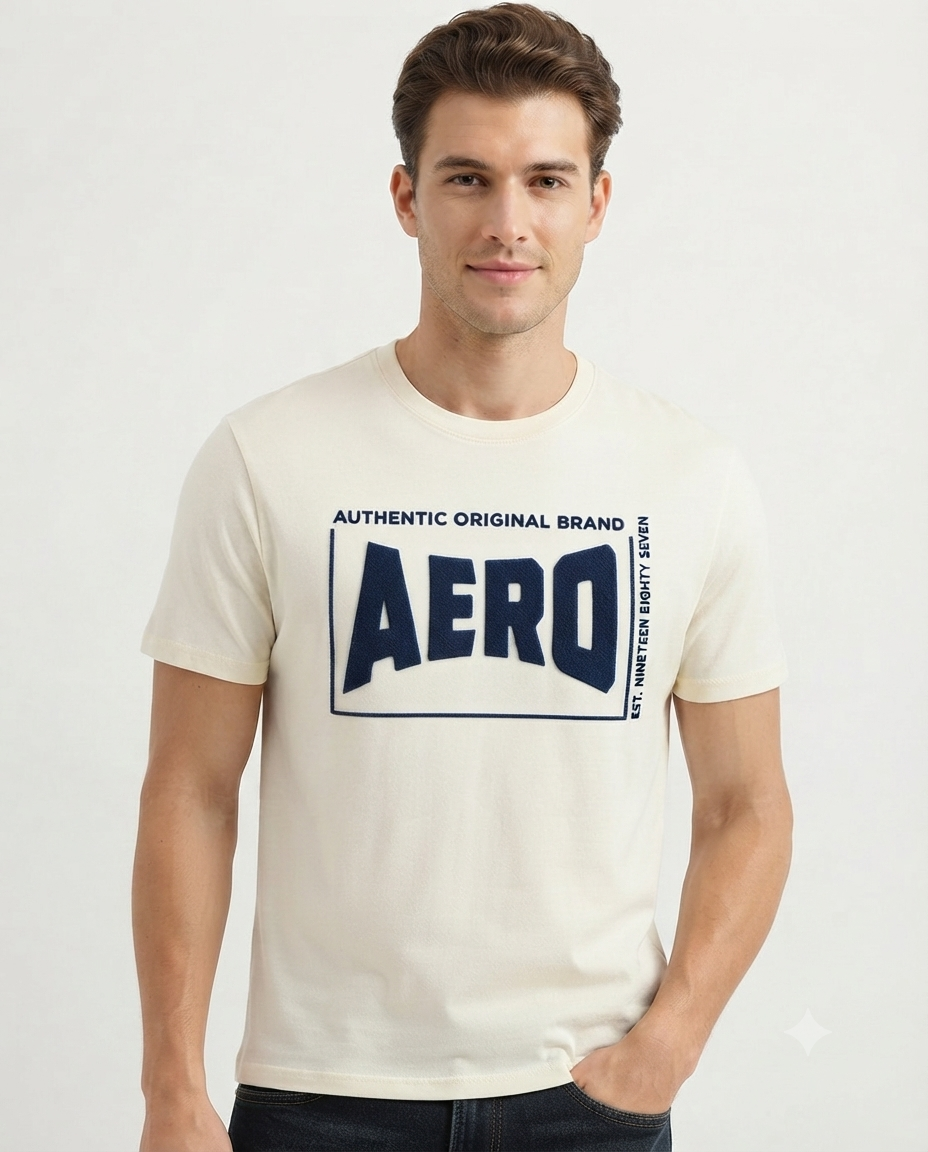 Camiseta Para Hombre Aero Level 2 Graphic Tees Egret 4127