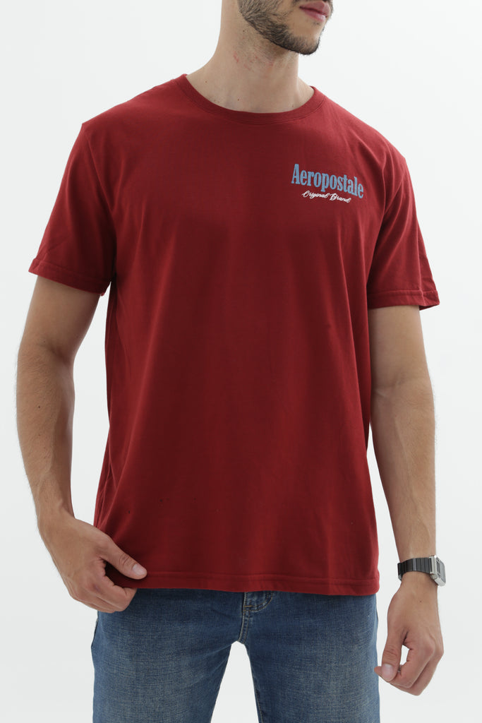 Camiseta Para Hombre Print On The Back Aero Level 1 Graphic Tees Sequoia Brown