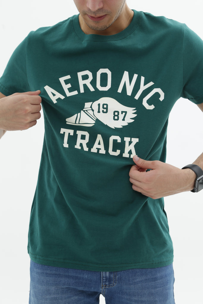 Camiseta Para Hombre Shoe Aero Level 1 Graphic Tees Forest Green