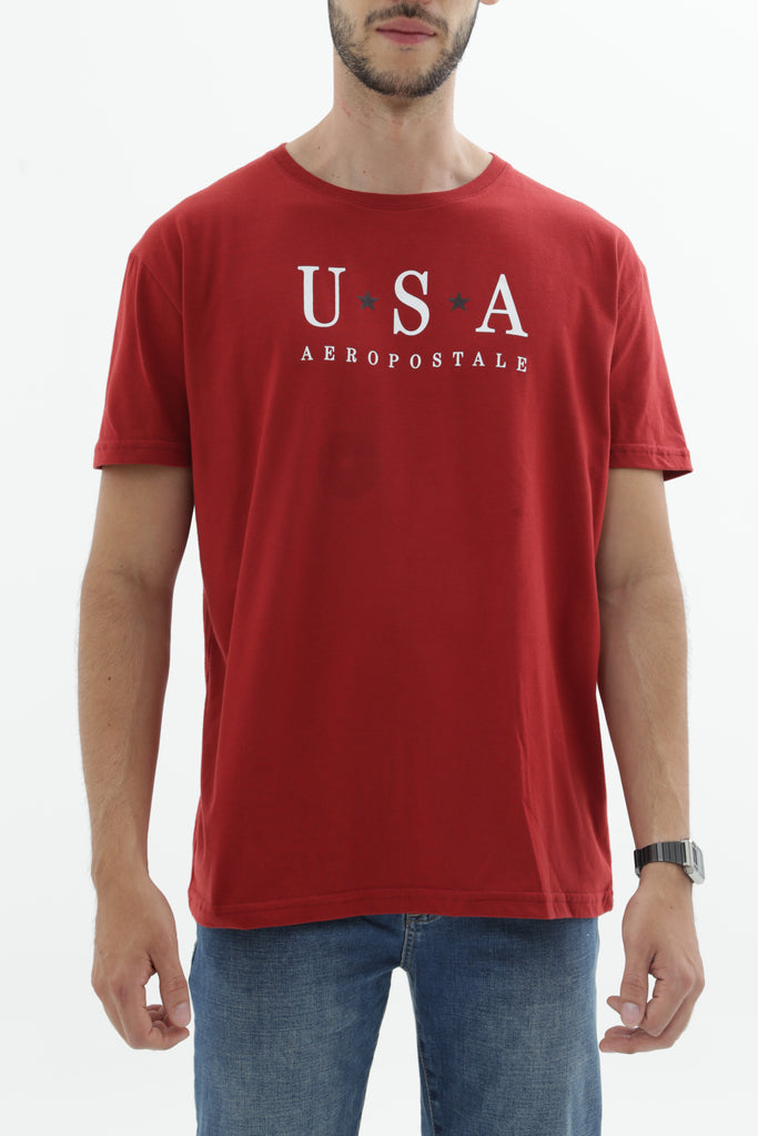 Camiseta Para Hombre USA Star Level 1 Graphic Tees Winestating