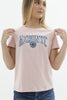 Camiseta Para Mujer Badge Dark Blue Aero Graphic Level 2 Chintz Rose