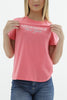 Camiseta Para Mujer Starry Cursive Aero Graphic Level 2 Desert Rose