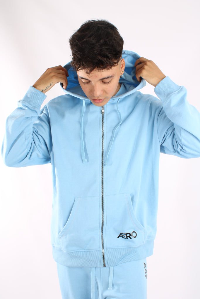 Buzo Celeste Para Hombre Aeropostale Guys Full Zip Hoodies 8999