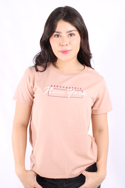Camiseta Para Mujer Aeropostale Graphic Level 2 Shell Pink 6717