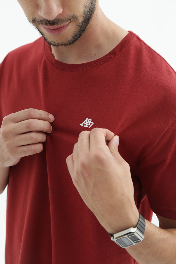 Camiseta Basica Para Hombre Aero Guys Ss Tees Pomegranate