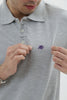 Camiseta Polo Para Hombre Purple Detail Aero Guys Ss Solid Polo Light Heather Grey