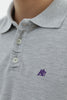 Camiseta Polo Para Hombre Purple Detail Aero Guys Ss Solid Polo Light Heather Grey