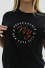 Camiseta Para Mujer Circle NYC Aero Graphic Level 2 Dark Black