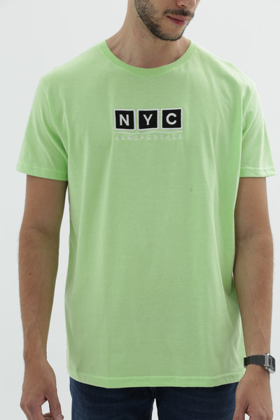 Camiseta Para Hombre Square black Aero Level 2 Graphic Tees Sap Green